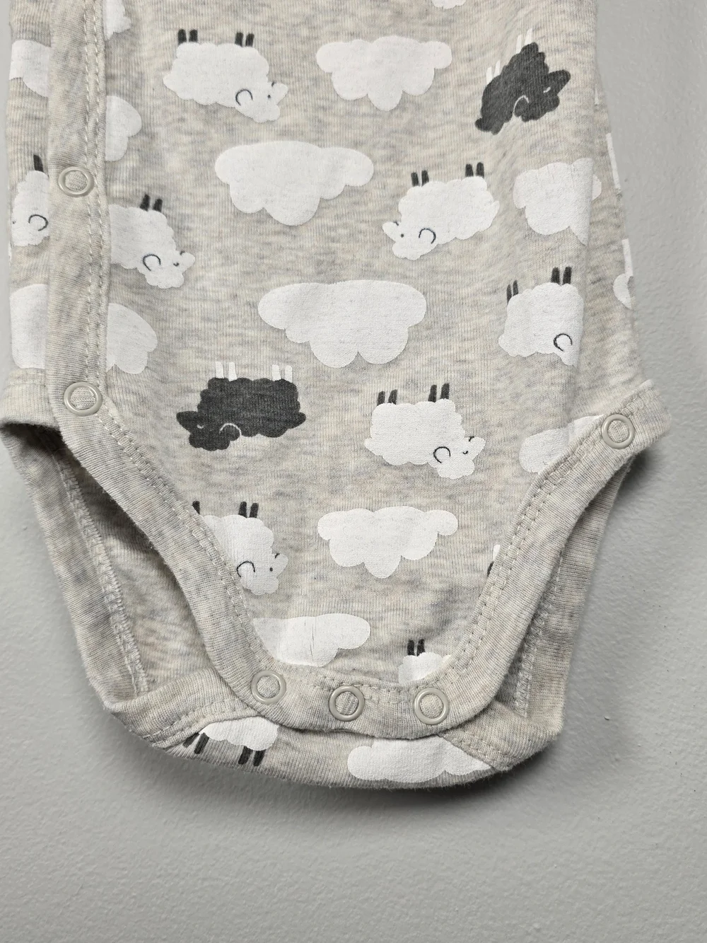 Carter's Grey & White Sheep Jumper, Bib and Bodysuit Set - 5 Piece Bundle